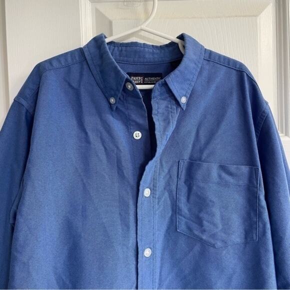 Faded Glory Button Down Shirt long sleeve oxford blue boys size 8-10 - Picture 4 of 7